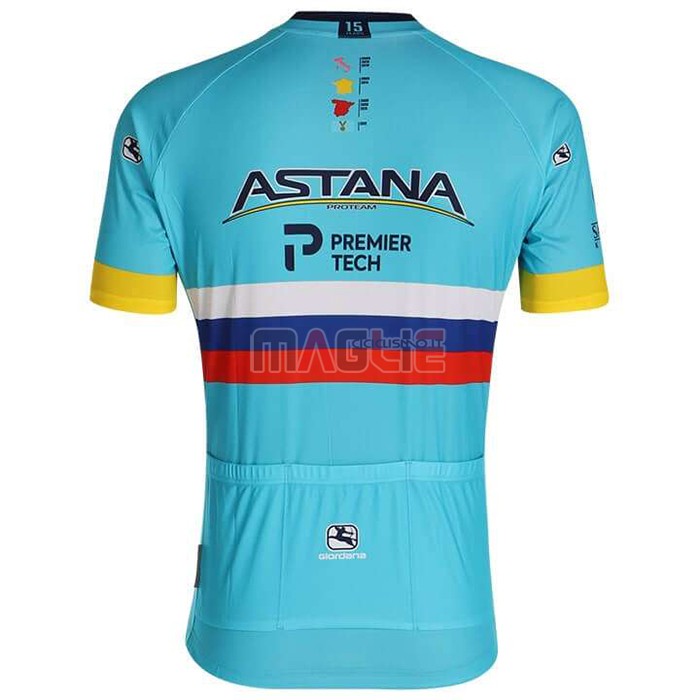 Maglia Astana Manica Corta 2020 Campione Russia